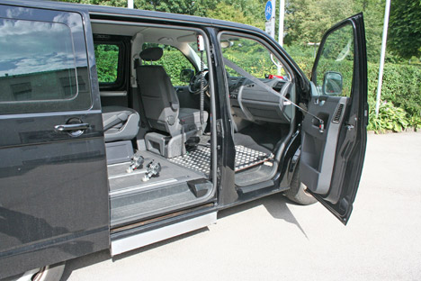 VW T5 Rollstuhlplatz Beifahrerseite